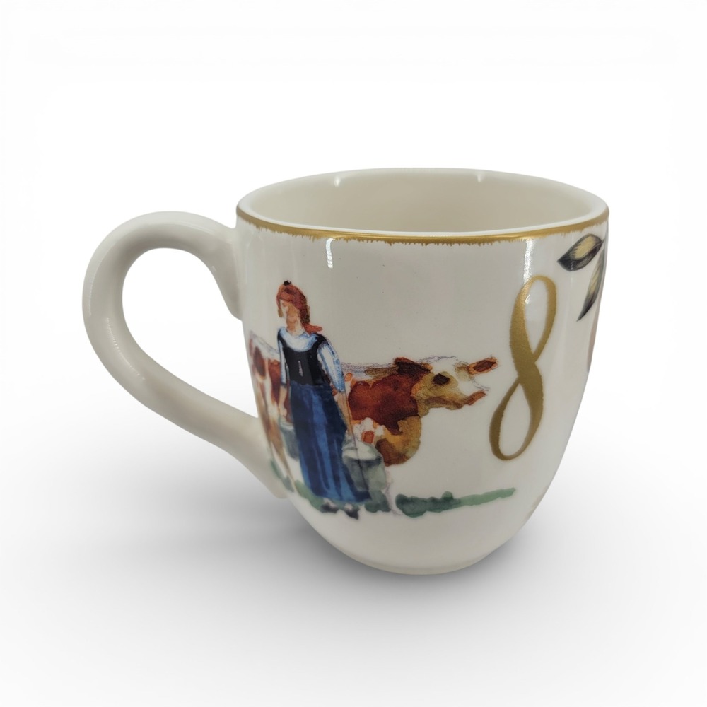Williams Sonoma‎ 12 Days Christmas Gold Numbers Mug 2012 2 & 8 Coupe - Picture 3 of 5